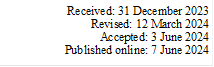 Received: 31 December 2023
Revised: 12 March 2024 
Accepted: 3 June 2024 
Published online: 7 June 2024 
