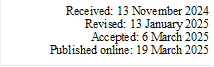 Received: 13 November 2024  
Revised: 13 January 2025  
Accepted: 6 March 2025   
Published online: 19 March 2025   


