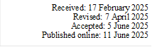 Received: 17 February 2025    
Revised: 7 April 2025    
Accepted: 5 June 2025  
Published online: 11 June 2025
