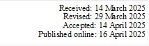 Received: 14 March 2025  
Revised: 29 March 2025  
Accepted: 14 April 2025   
Published online: 16 April 2025   

