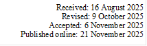 Received: 16 August 2025 
Revised: 9 October 2025 
Accepted: 6 November 2025 
Published online: 21 November 2025 


